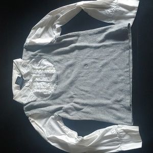 Vested button up front blouse